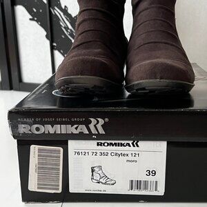 Romika Citytex 121 brown suede leather waterproof ankle boots size 39 (8-8.5)
